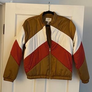 Gold/mustard puffy bomber jacket -women’s